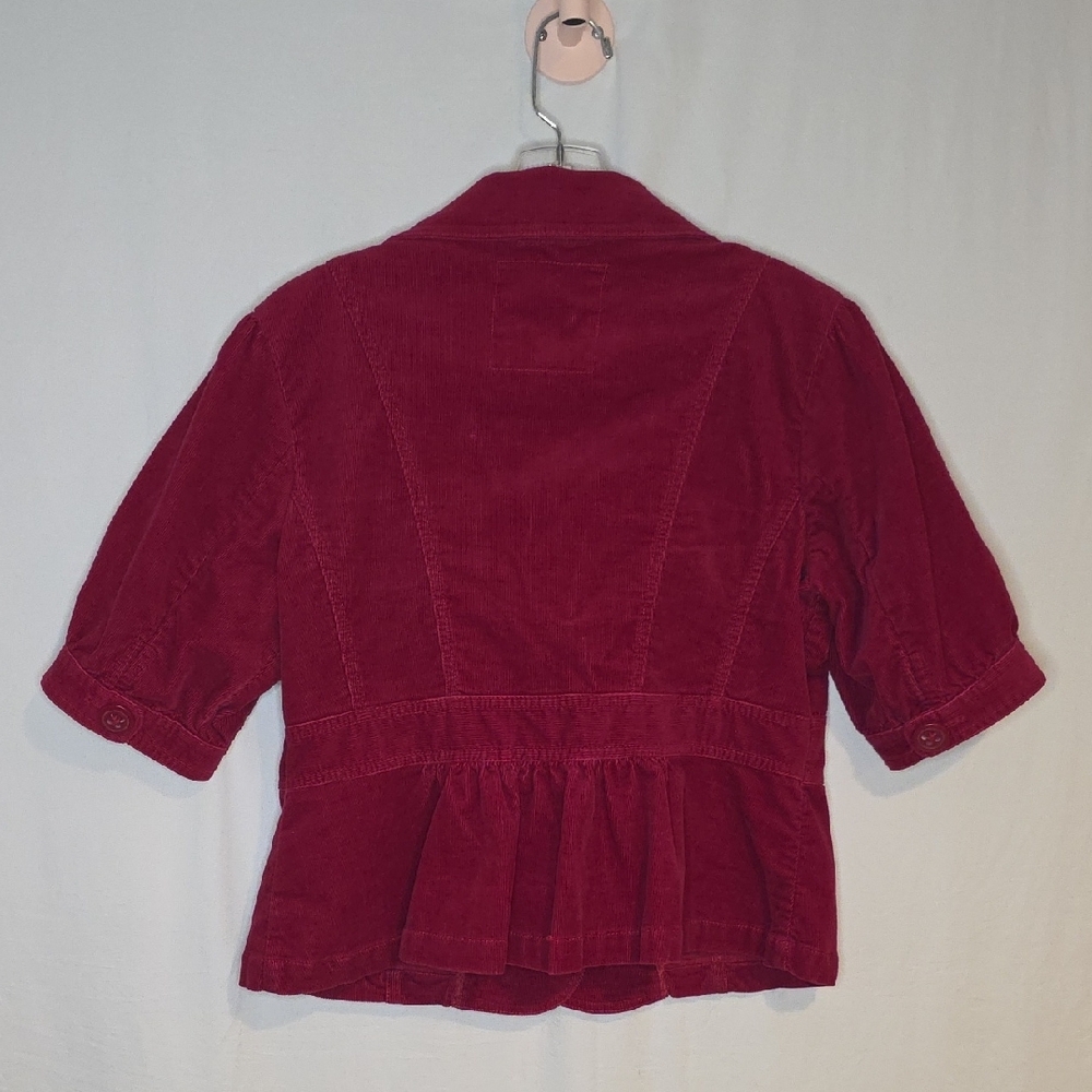 Sonoma Women's Burgundy Corduroy Blazer - Picture 3 of 3